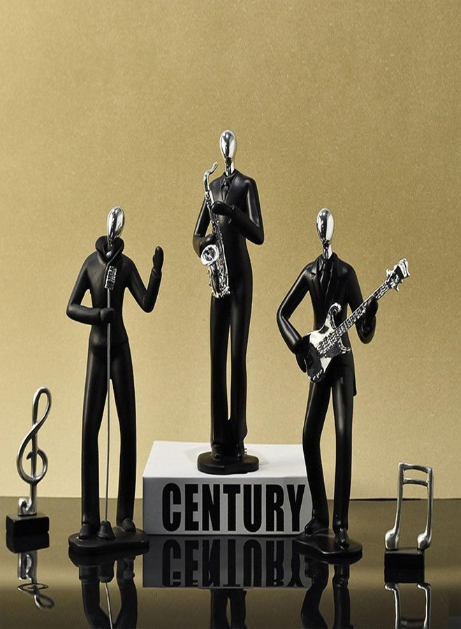 LSBDJDL Music Decoration Figurine Music Decoration Guitarist Statue Singer Statue Saxophone Statue Modern Sculpture Home Decoration Housewarming Gift (Guitarist), L6.1*W2.9*H10.6in - Image 5